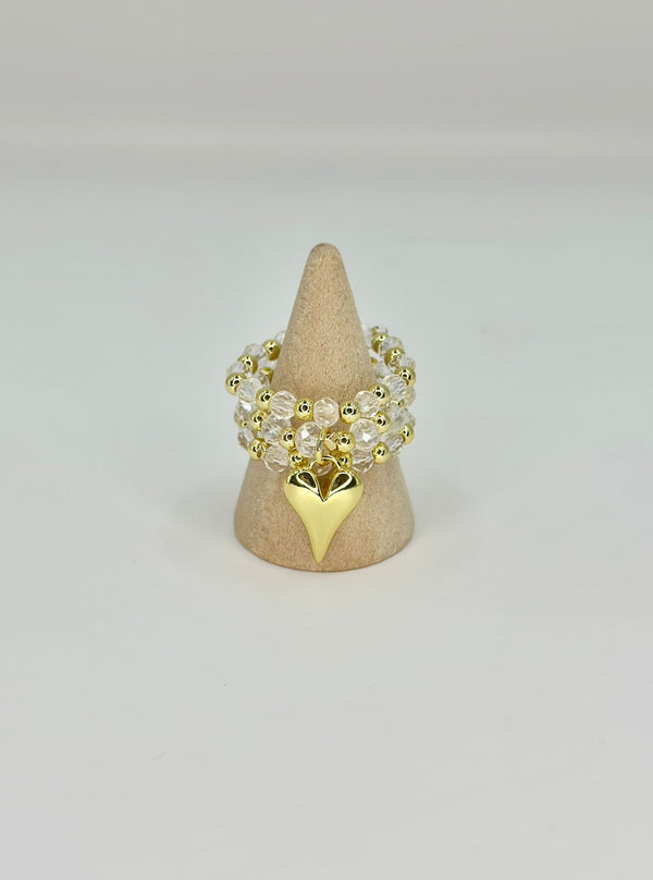 R6017 Brillo heart ring