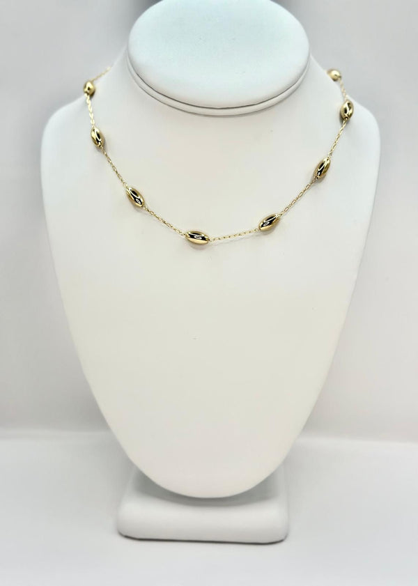 N1129 Rice gold necklace