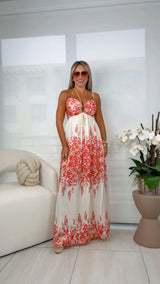 2465 Printed maxi dress
