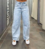 0733 Washed barrel pants
