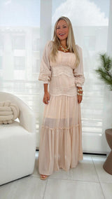 R033 Long sleeve maxi dress