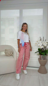 5303 Crop top with tie detail