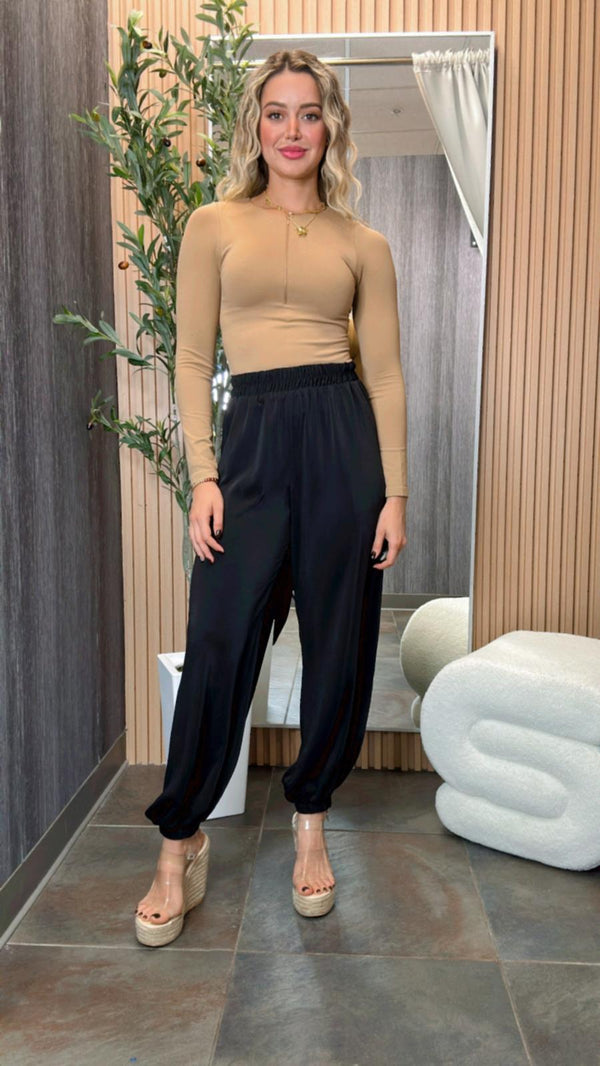 1477 Roundneck invisible zipper longsleeve top