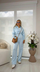 1207 Cozy zip-up jacket and pants set