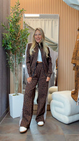 5569 Leopard sweater and pants set