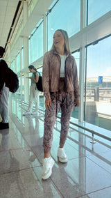 1549 Snake print jacket and jogger set