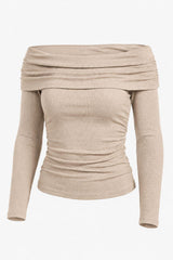5258 Ruched off shoulder top