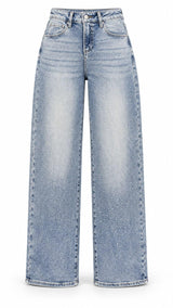 1924 Slouchy barrel rhinestone jeans