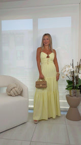 0951 Back tie maxi dress