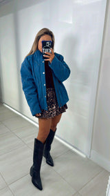 0256 Denim bomber jacket