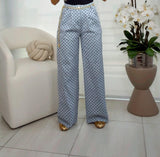 7465 Polka dot high waist pants