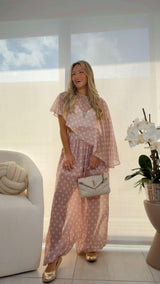 1005 Polka dots top and pants set