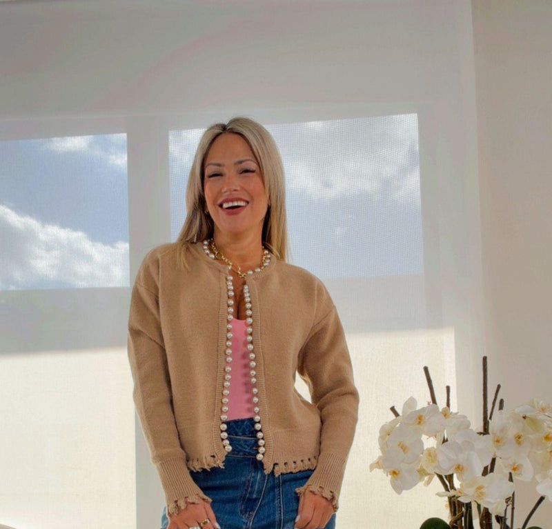 4174 Sweater with pearls details