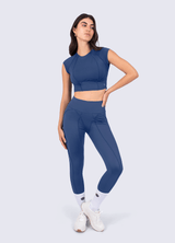 CROP FUTURE SCULPT - NAVY BLUE