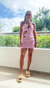 5000 Crochet beach mini dress