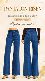 1929 High rise wide flare pants