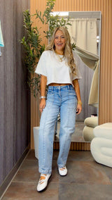 1641 Slouchy ankle boyfriend pants