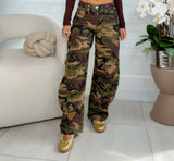 8051 Army barrel denim pants