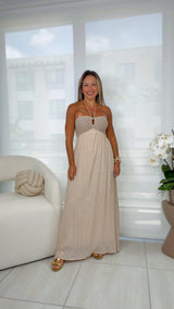 0043 Tube hulter maxi dress