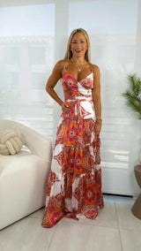 9015 Button down maxi dress