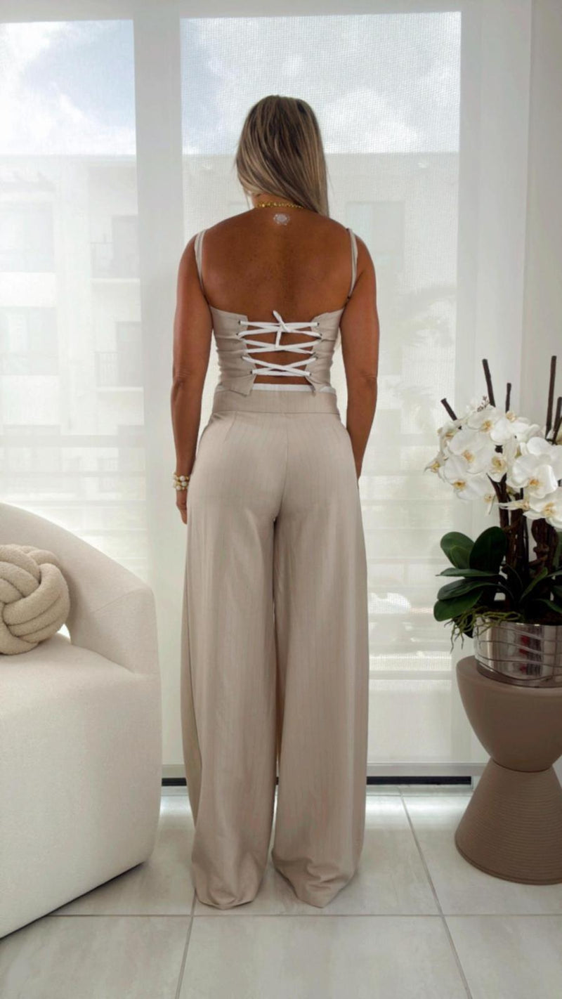 1123 Corset top and pants set