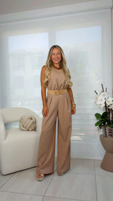 6140 Back tie with belt detail jumpsuit