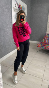 0701 Tiger sweater and jogger set