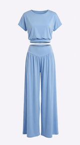 0206 Soft top and pants set