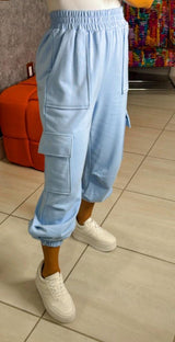 3B48 Cotton cargo jogger pants