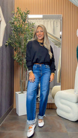 0736 Bubble hem sweater