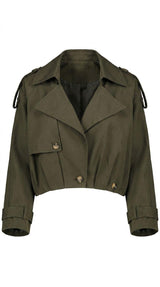 0267 Milano cropped trench jacket