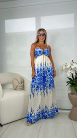 2465 Printed maxi dress