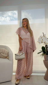 1005 Polka dots top and pants set