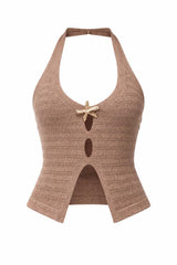 3450 Halter lurex top