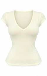 7599 V-neck basic top