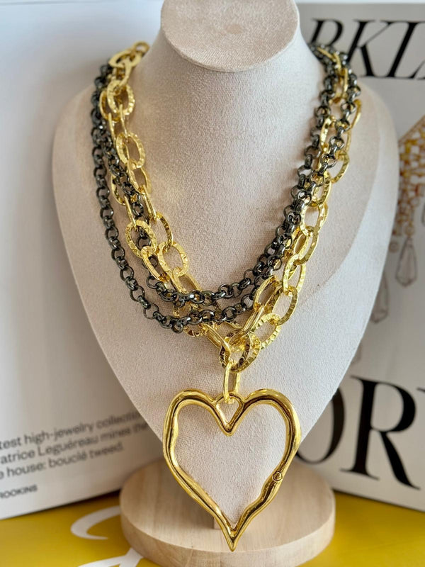 DL01 Maxi necklace with big heart