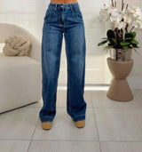 4228 Wide leg strech denim pants