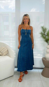 2494 Denim midi dress