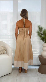 2609 Woven midi dress