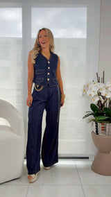 H558 Matching vest and pants set