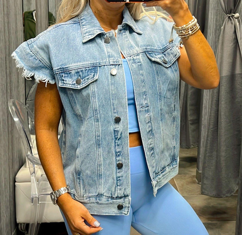 1078 Denim vest jacket