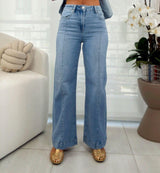 5687 High rise crop wide jeans pants