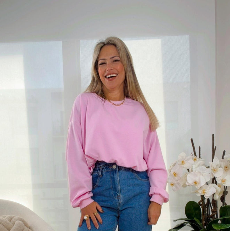 3096 Elasticized gathered hem sweater