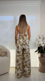 3450 Tie back chest jumpsuit