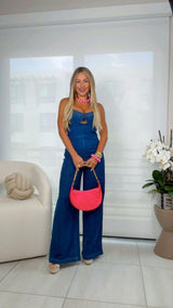 2368 Denim jumpsuit with cut out