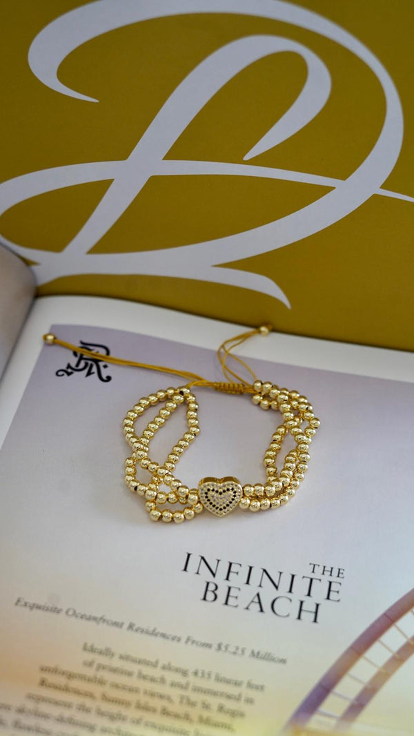 DL52 Triple bracelet pave