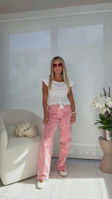 1719 Slouchy baggy pants with all-over print