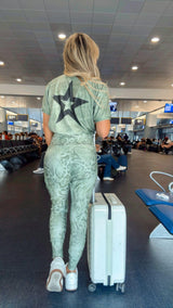 1580 Leopard star print jacket and jogger set