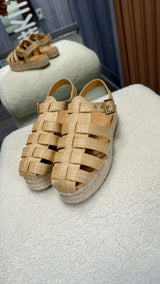 M06 Tulum espadrille natural raffia