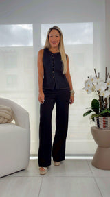 H531 Matching vest and pants set